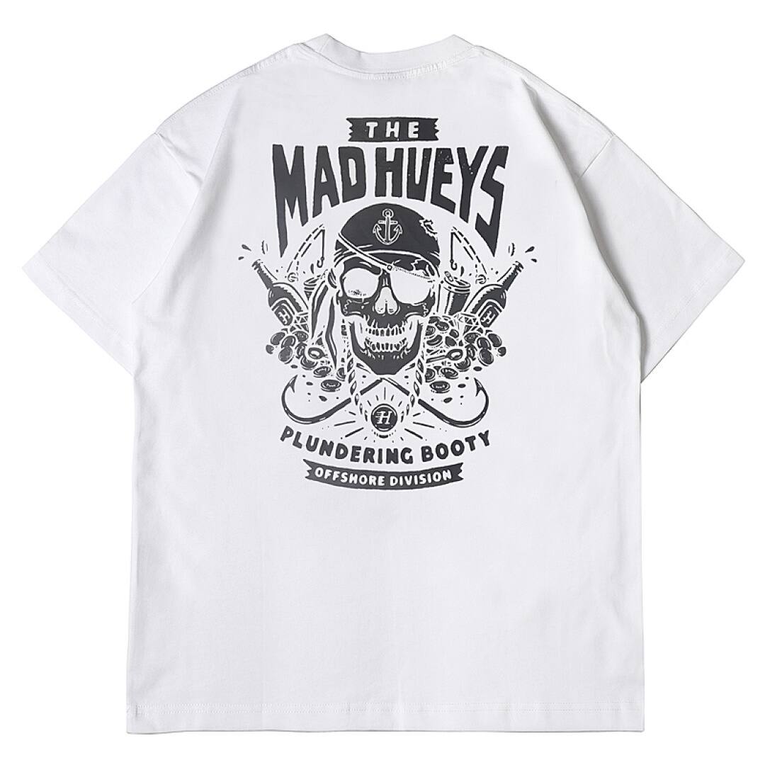 155# American Streetwear Motorcycle Style Skull Print Short Sleeve P30