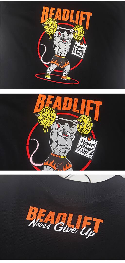 157# American Streetwear Gym Style Graphic Print Short Sleeve T-Shirt P30