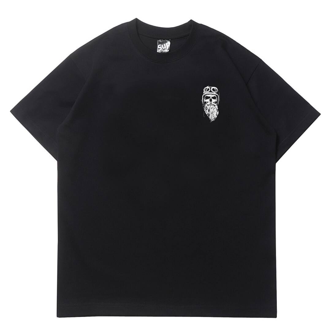 158# American Streetwear Motorcycle Style Graphic Print Short Sleeve T-Shirt P30