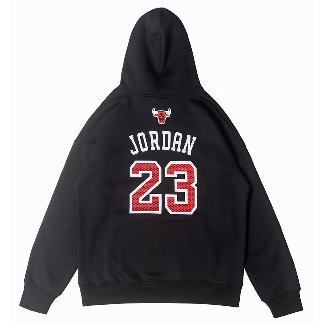 190# American streetwear Bulls #23 print hoodie P65