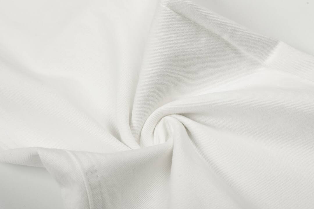 White/Black: 98% Cotton 2% Spandex