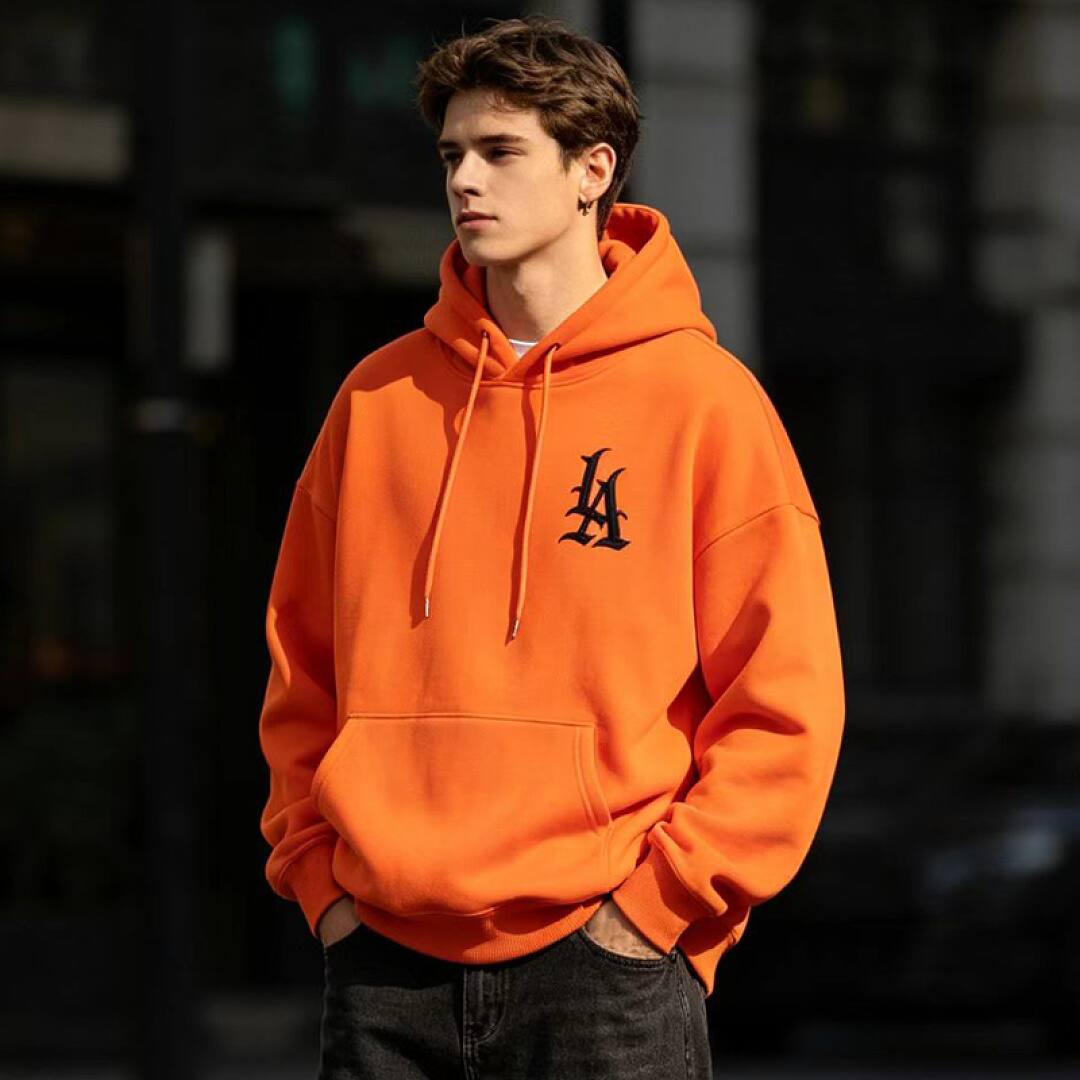 176# American streetwear West Coast embroidered hoodie P65