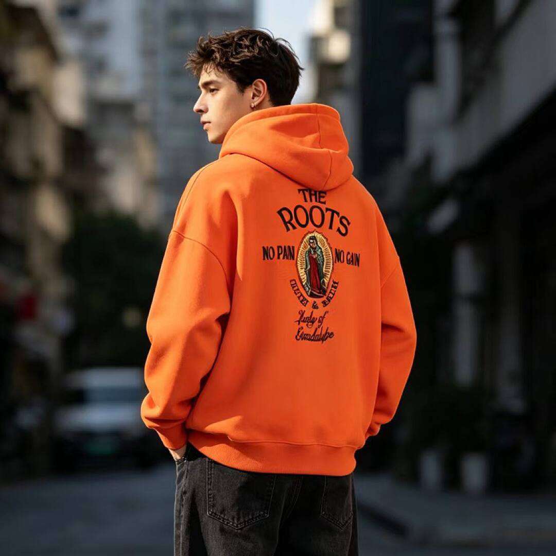 176# American streetwear West Coast embroidered hoodie P65