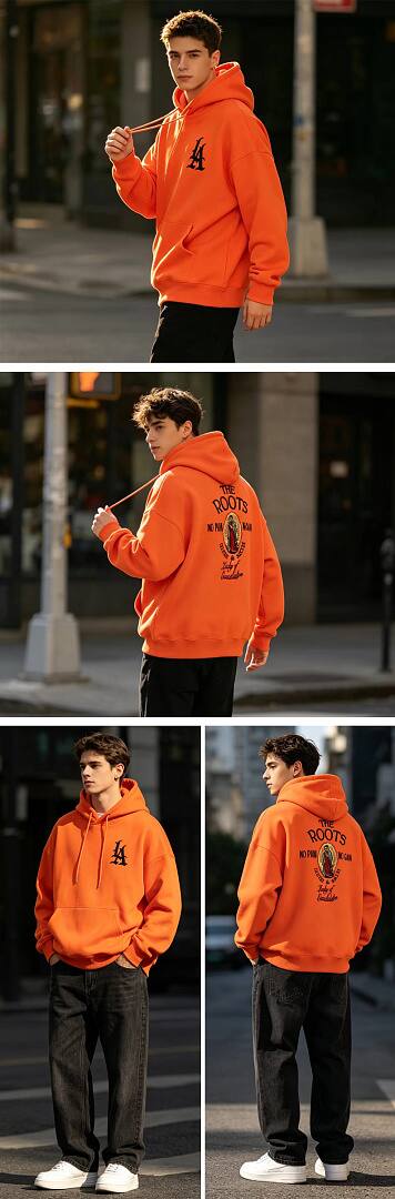 176# American streetwear West Coast embroidered hoodie P65