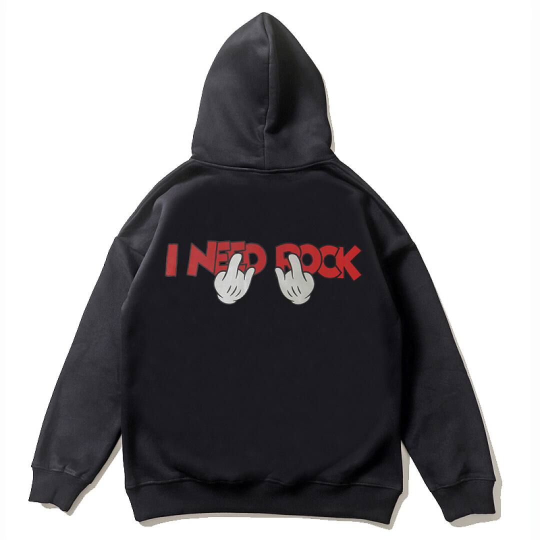 199# American streetwear vintage rock Mickey glove smashing guitar print P65