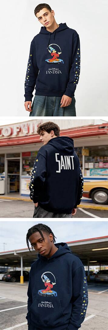 187# American streetwear cartoon Mickey magic print hoodie P65