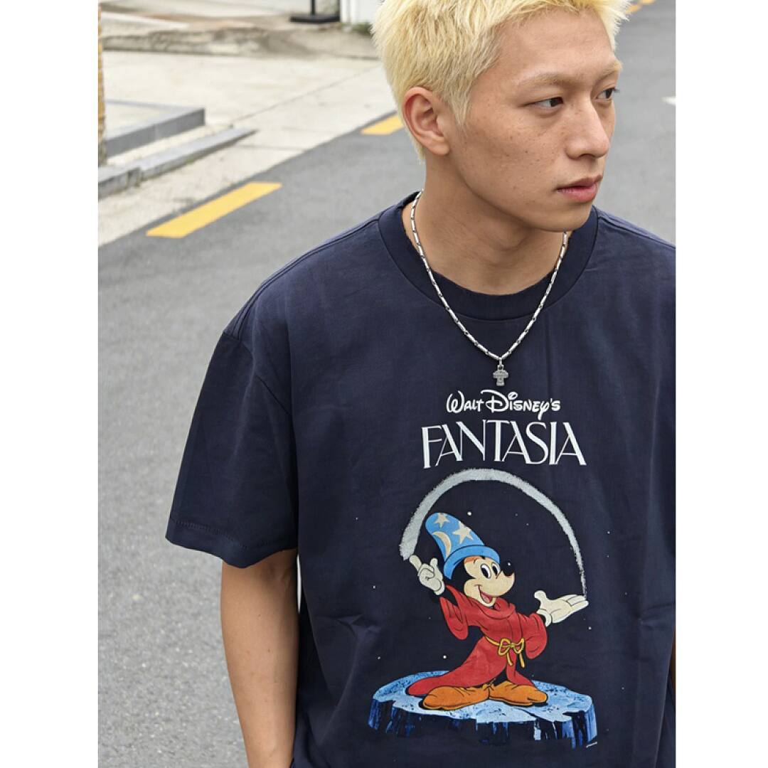 169# American streetwear creative cartoon Mickey magic print short sleeve T-shirt P30