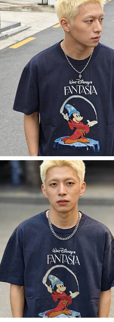 169# American streetwear creative cartoon Mickey magic print short sleeve T-shirt P30