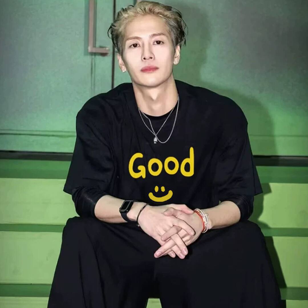 166# American streetwear celebrity same style GOOD smiley print short sleeve T-shirt P30