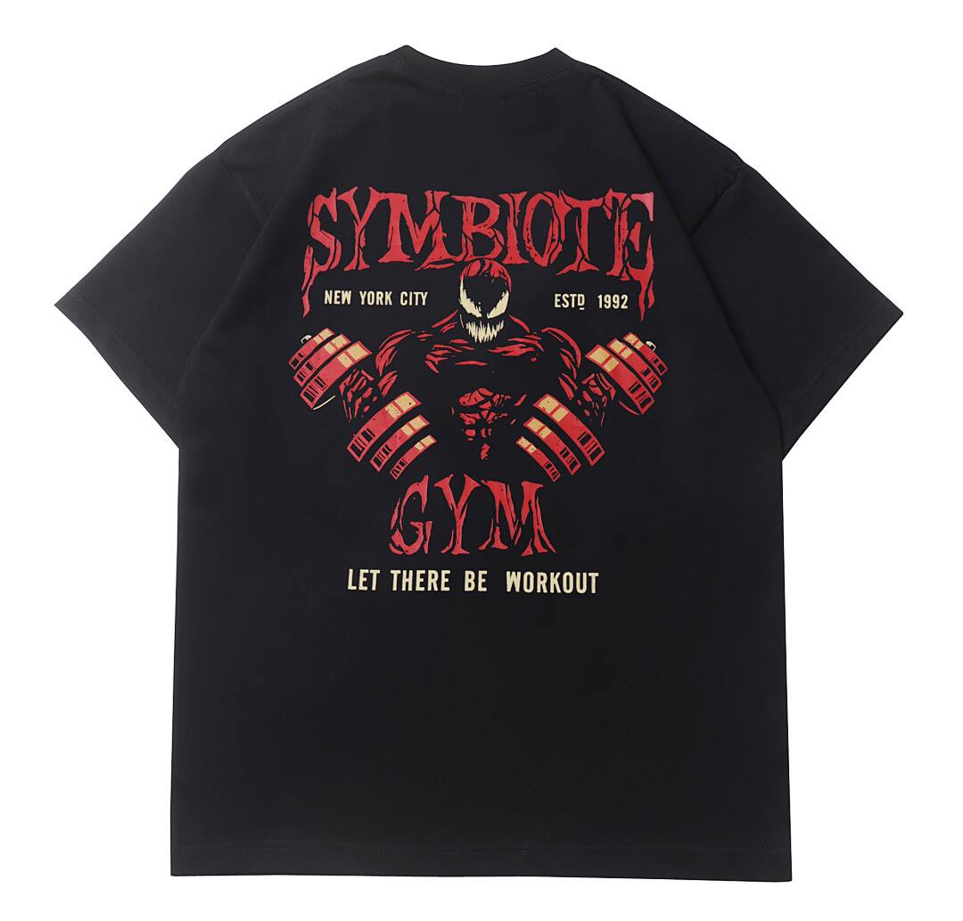 160# American Streetwear Graphic Gym T-Shirt Venom Gym Funny T-Shirt P30