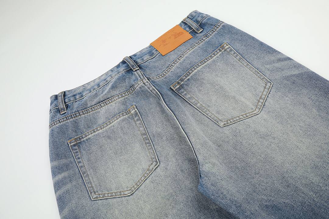 Cotton pants in blue