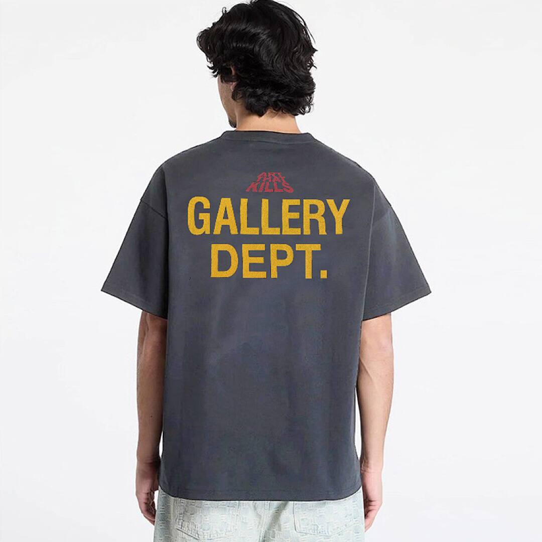 145# American Streetwear GALLERY DEPT Bat Skull Graphic Print T-Shirt P35