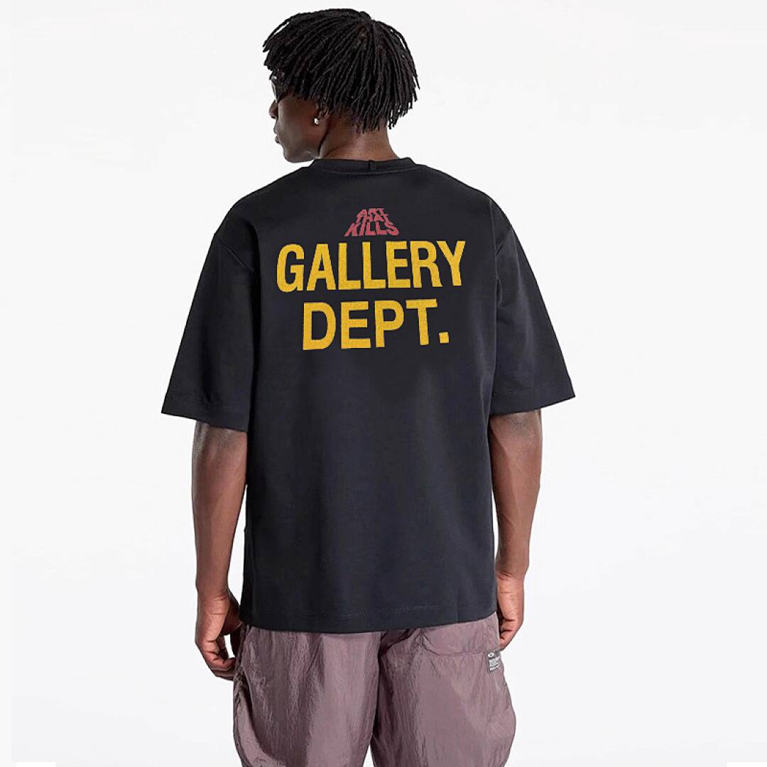 145# American Streetwear GALLERY DEPT Bat Skull Graphic Print T-Shirt P35