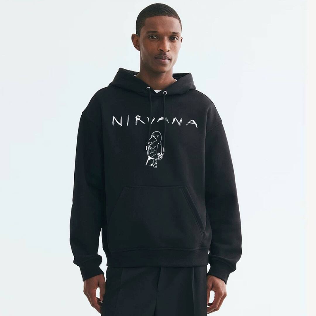 197# American streetwear Nirvana hand-drawn graffiti print hoodie P58