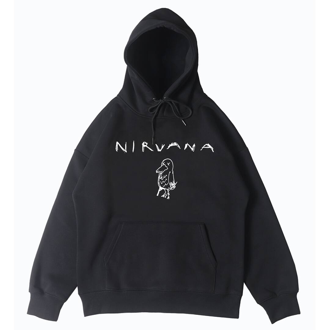 197# American streetwear Nirvana hand-drawn graffiti print hoodie P58