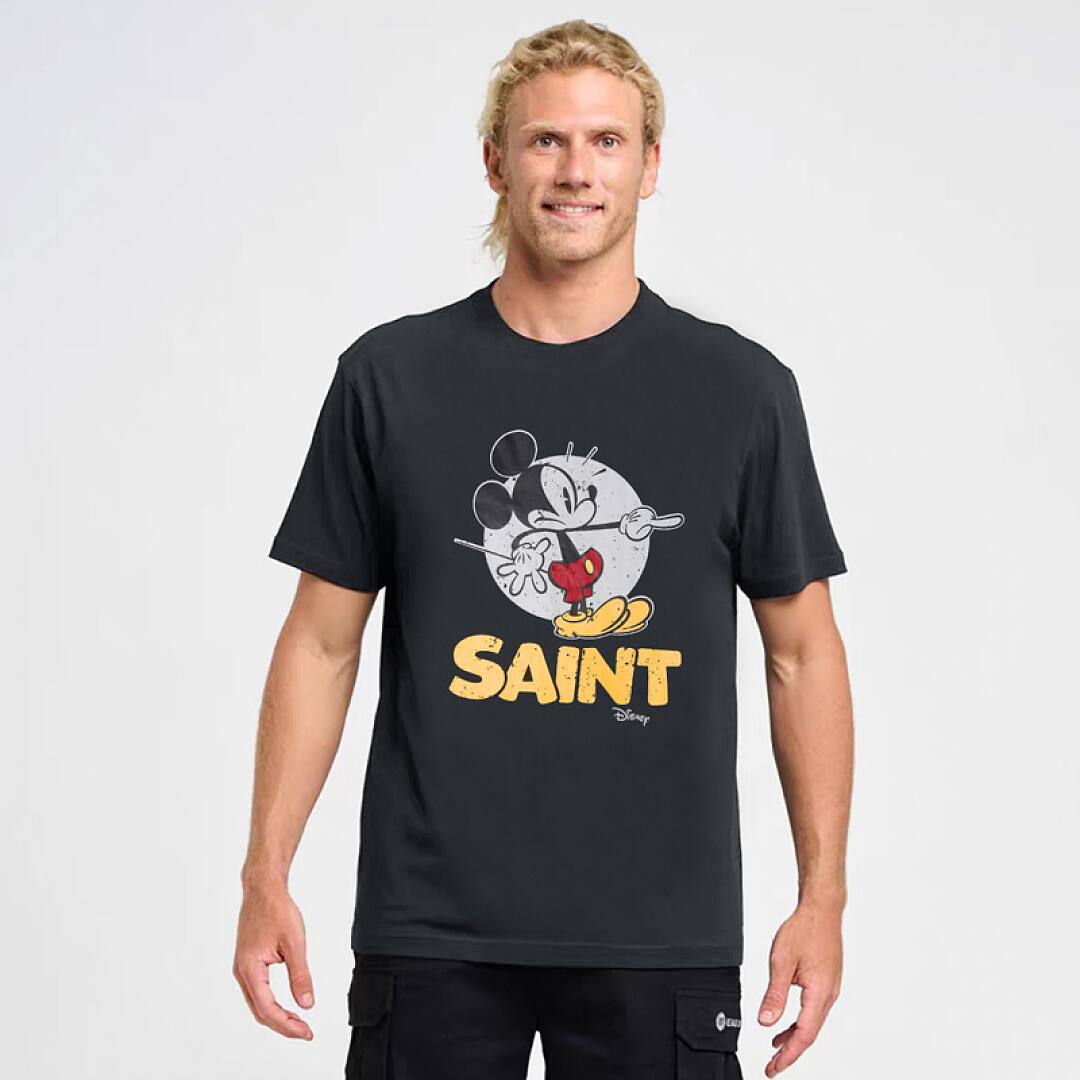 168# American streetwear funny cartoon Mickey print short sleeve T-shirt P35