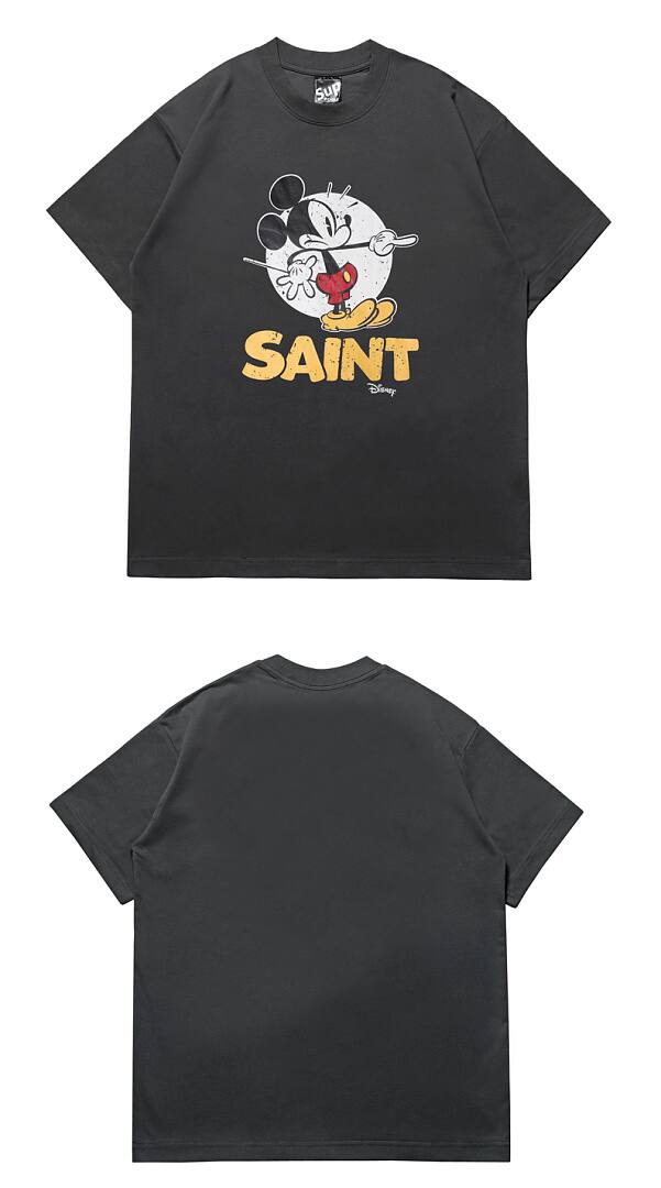168# American streetwear funny cartoon Mickey print short sleeve T-shirt P35