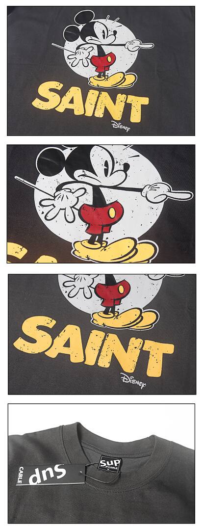 168# American streetwear funny cartoon Mickey print short sleeve T-shirt P35